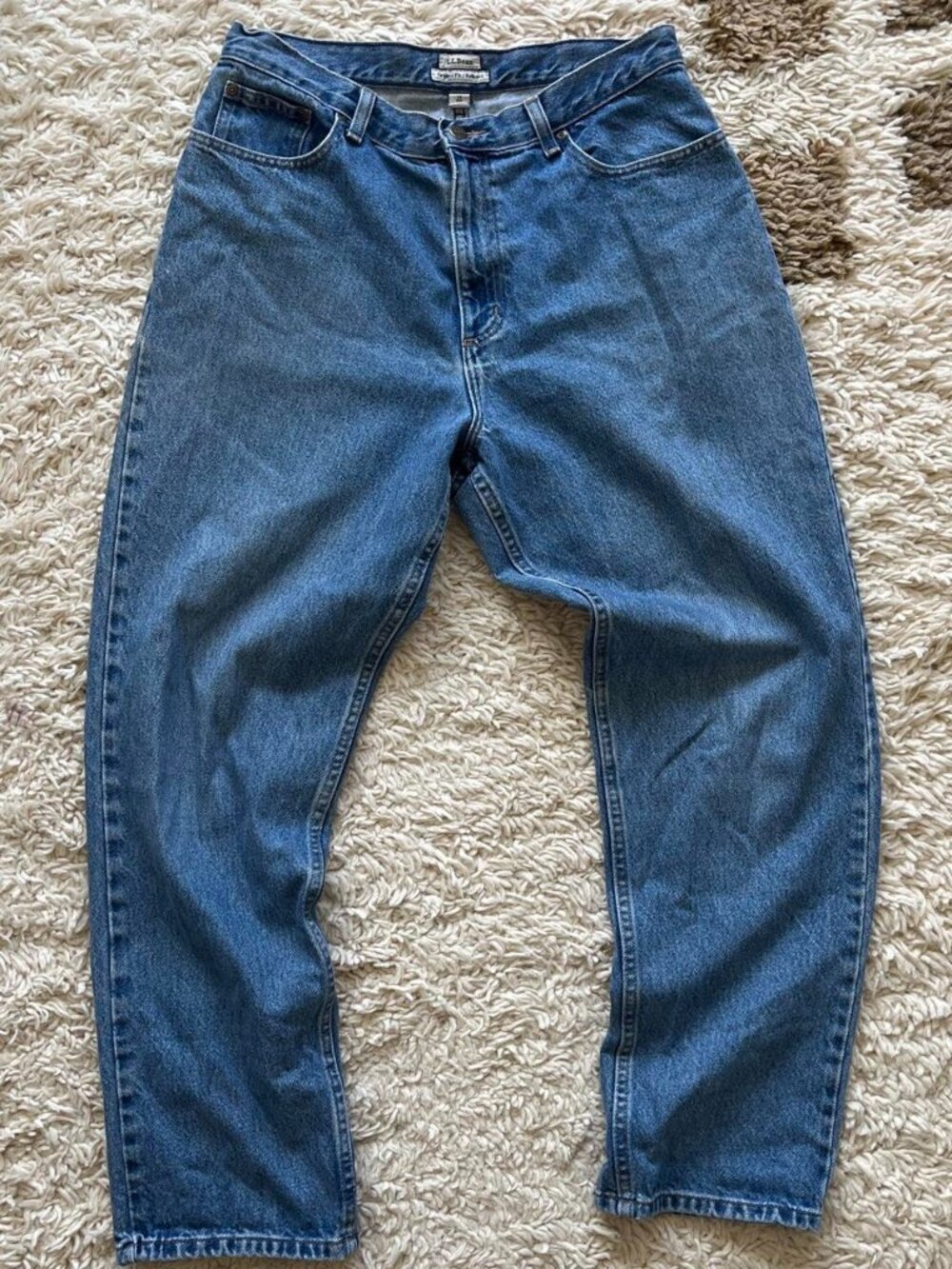 Women's L.L.Bean Original Fit Relaxed Medium Wash Jeans Size 14
